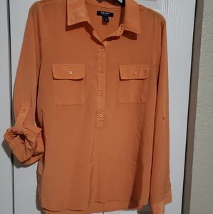 Orange Lightweight Longsleeve Button-down